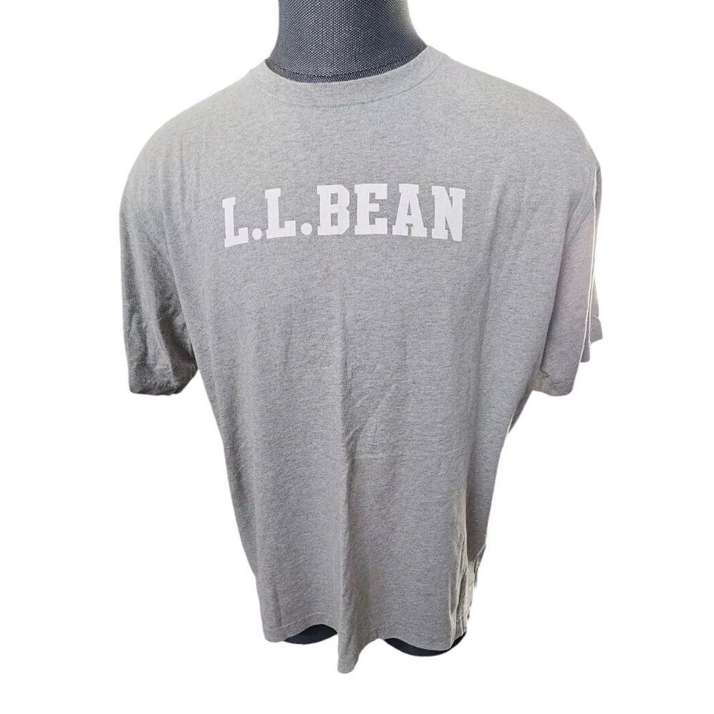 LL Bean T Shirt Mens XL Gray Short Sleeve